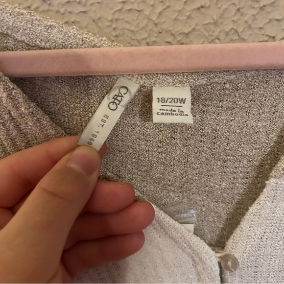 Cato NWT Front Tie Waffle Knit Colorblock Top Size 18/20W Business Casual - Picture 7 of 10